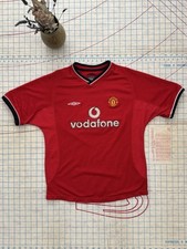 Vintage Umbro Manchester United Wool Blend Jersey Fits XS With Flaw