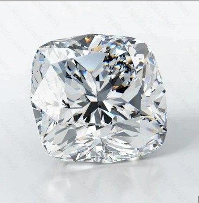 IGI Certified 4 Ct Cushion Cut  Loose Lab Grown CVD Diamond D - VVS1 Clarity