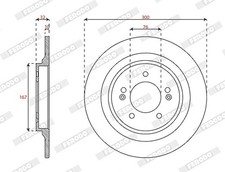 2x FERODO Bremsscheibe Hinterachse u.a. für HYUNDAI, KIA