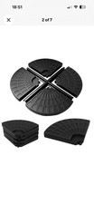Cantilever Parasol 4 Piece Base Weights, Fill With Sand/Water