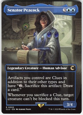 Senator Peacock (Borderless) R Ravnica: Clue Edition 2 NM