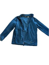 Girls Cabelas Teal Blue Fleece Zip Up Jacket Size Youth XL