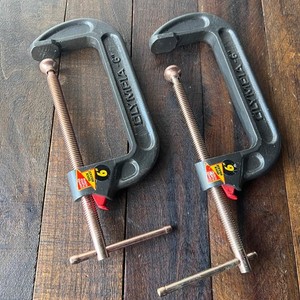 Olympia 6 Inch C Clamp Pair Cast Iron Hand Tools