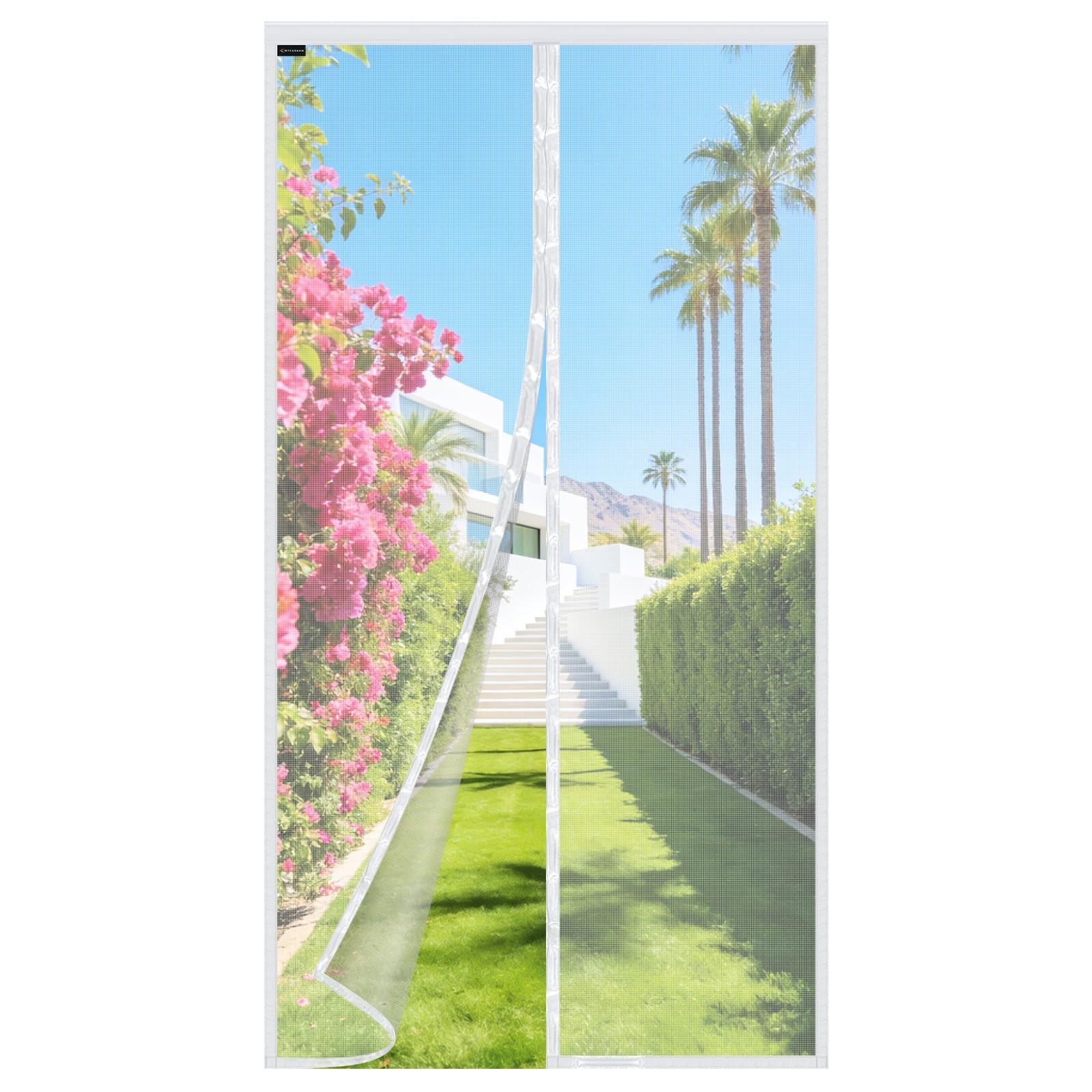 Rideau anti mouche 90x230 cm idéal pour aérer les pièces en été sans moustiques