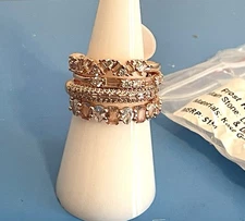 Bomb Party Ring Delicates Sz 7 Frost Kissed In Morning's Glow Peach Rose Gold