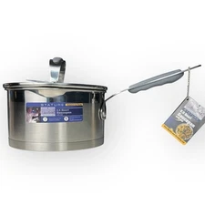 David Burke Commercial Grade Stainless 2.5-Qt Sauce Pan Pot With Strainer