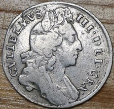 1696 King William III Sixpence 6d Excellent Condition 2.9 grams Sterling Silver