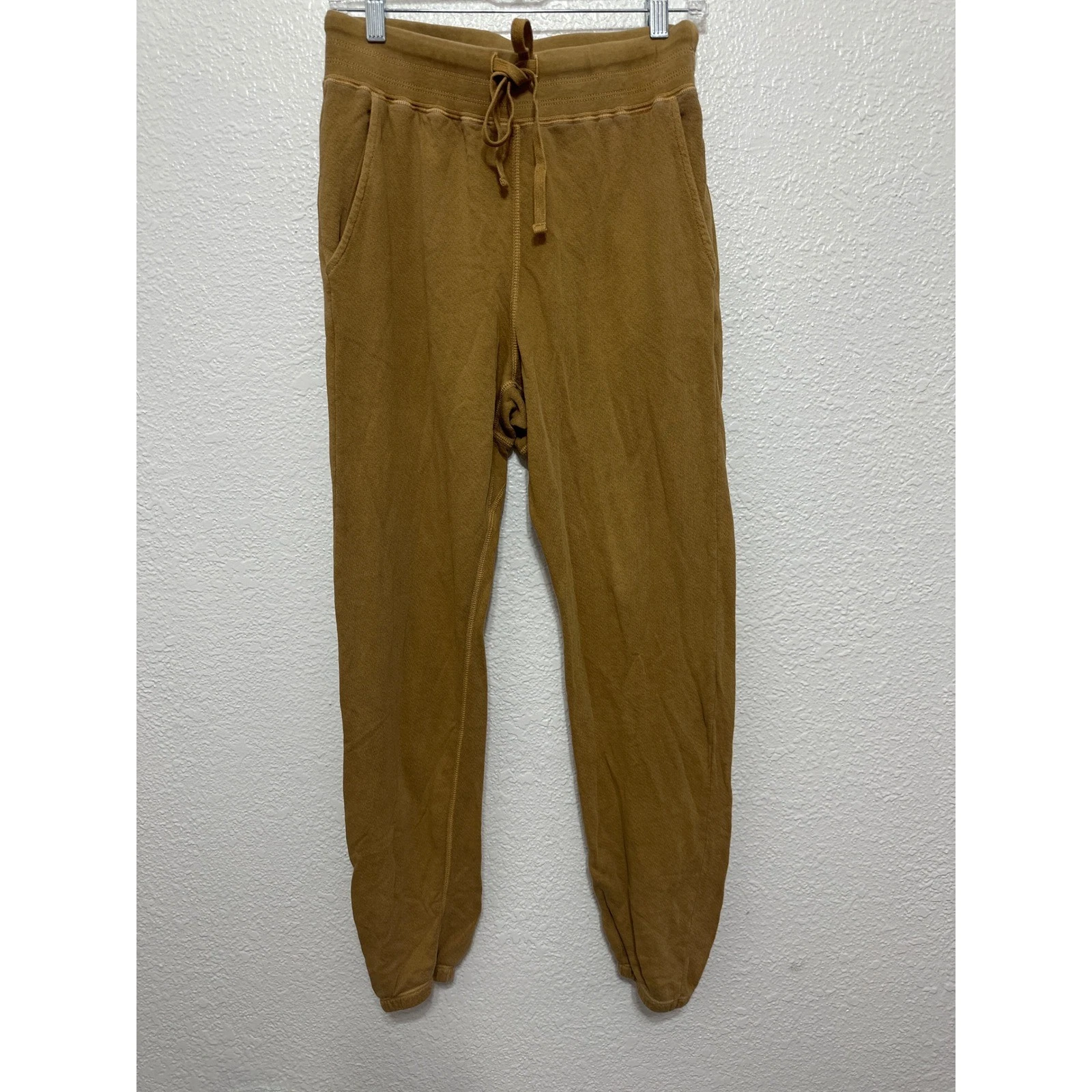 Unsubscribed Ochre Garment Dyed French Terry Jogger Sweatpants Mustard Size S