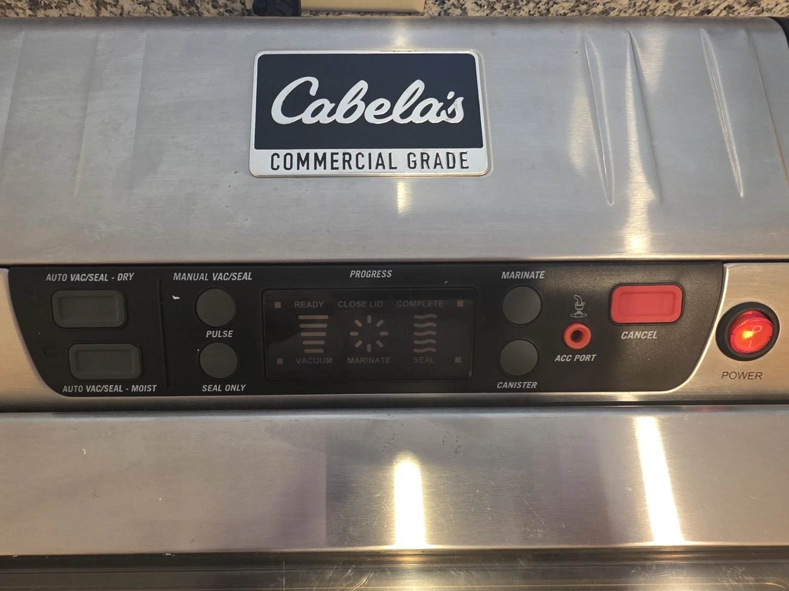 Cabela's Commercial Grade 12" Vacuum Sealer Model 541936 Tested Working w/ Hose
