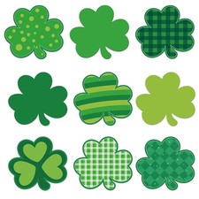 BAISDY 90Pcs St. Patrick's Day Cutouts, 4 Inch Shamrock Cutouts Yellow