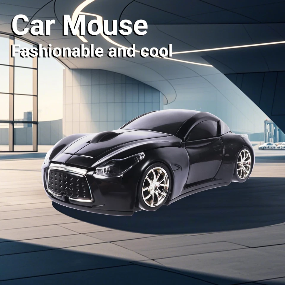 Wireless Mouse,Cool Sport Car Shape Computer Wireless Mouse Optical Cordless ... - Image 2 of 4