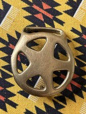 Vintage Duncan Laurie 1970s Brass Star Sherriff Belt Buckle Gold Western