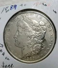 1889 $1 Morgan Silver Dollar AU US Coin 90% Silver