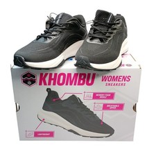 Khombu Patan Sneaker Women Size 8.5 Black Breathable Memory Foam 1967248