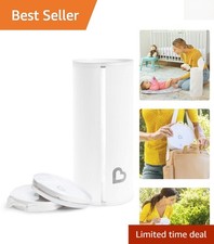 Toss 3-Pack Portable Diaper Pail Set - Ideal for Travel, Holds 90 Diapers, White