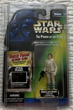 Star Wars POTF Leia Hoth Outfit Freeze Frame Action Slide Kenner plus Case