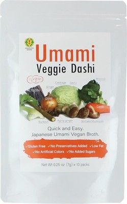 Kinjirushi Umi Veggie Broth Soup Paet Dashi Powder, Miso Soup, Kombu,