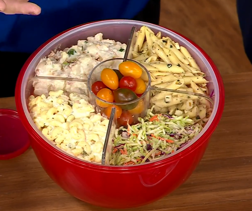 LocknLock Large Salad-to-Go Bowl, 6 Qt, Food Storage,Air Tight ...