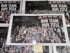 OUR TEAM OUR TITLE NEW YORK POST NY KNICKS WIN NBA FINALS 6/15/2026