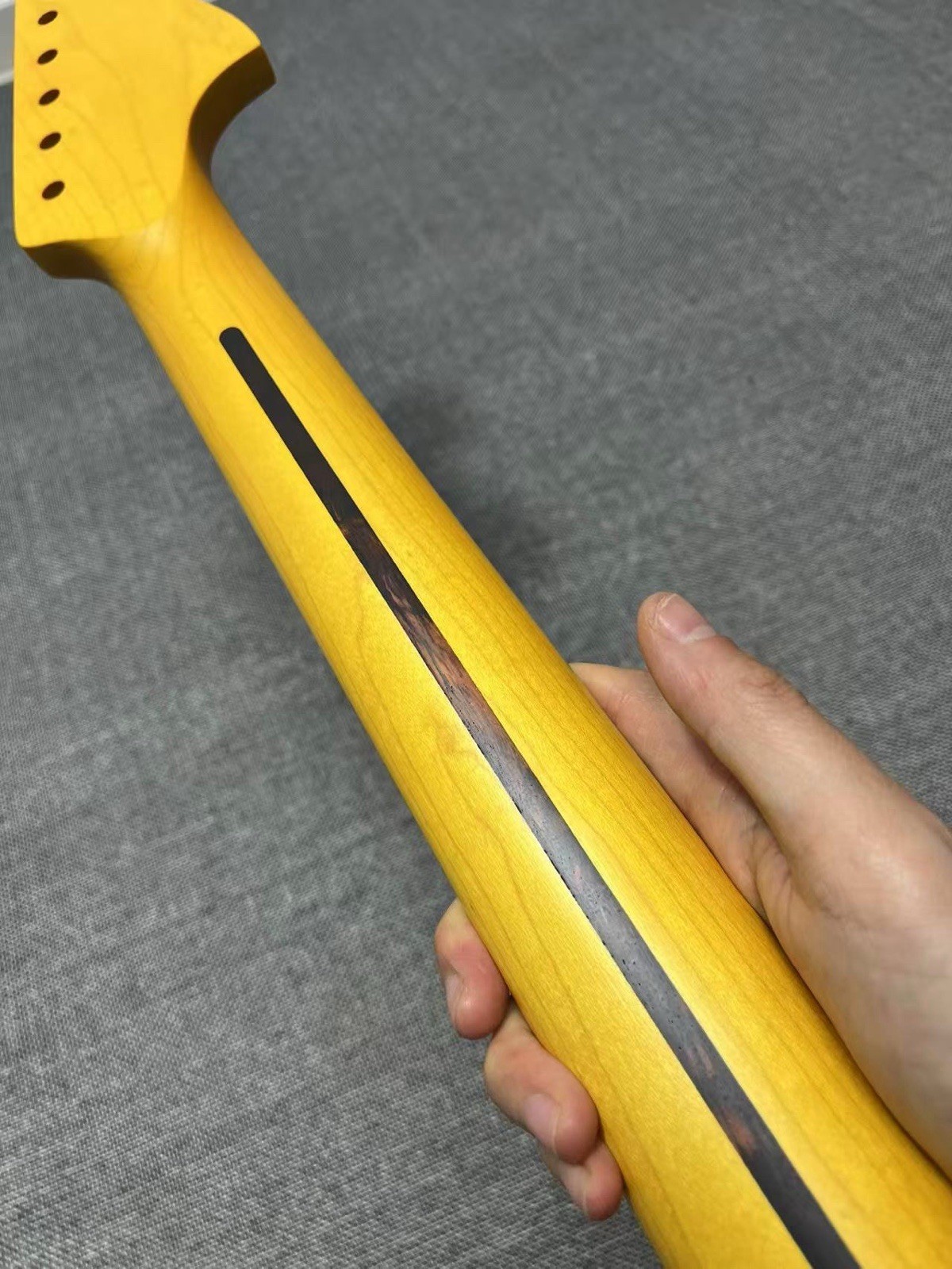 AAA Large Reverse headstock manico chitarra elettrica 22 tasti giallo acero osso dado