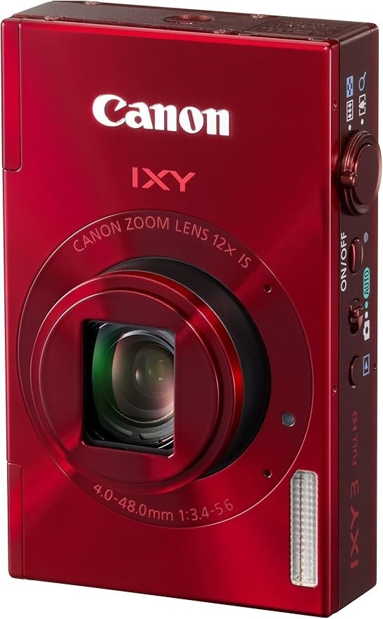 Canon IXY 3 コンパクトデジタルカメラ 本体 レッド Canon IXY 3 Red Digital Camera 10.1MP 12x Optical Zoom Tested
