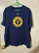 Savannah Bananas Exhibition Baseball Adult 2XL Evoshield Navy Blue T-Shirt