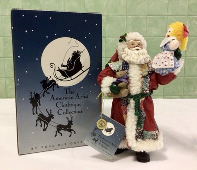 Clothtique Santa Possible Dreams PATCHWORK SANTA #15039 Joyce Cleveland VTG 1995