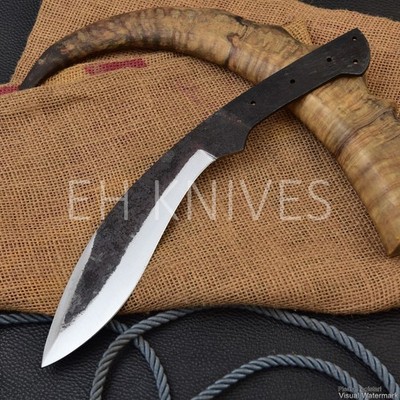 Handmade Carbon Steel Kukri Blank Blade   Knife Maker DIY Material Custom Craft