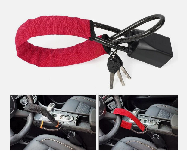 Universal Steering Wheel Lock Anti-Theft Security System Car Truck SUV Auto Lock
