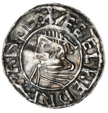 Saxon Aethelred II  Last Small Cross Type Penny London Mint, Wulfread