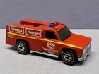 1974 HOT WHEELS REDLINE GMC EMERGENCY UNIT FIRE TRUCK RESCUE RED CLEAN!