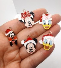 Lot Cartoon Christmas Metal Charms DIY Earring Keychain Jewelry Making Pendants