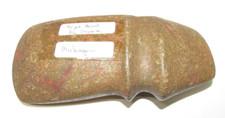 Authentic Native American 3/4 Groove Axe Head Stone FABULOUS #1