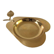 MESSING Schale 15 cm Apfel Schälchen 50er 60er Vintage