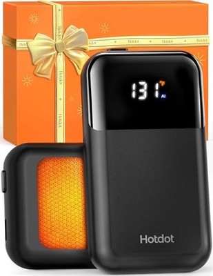 Rechargeable Hotdot Hand Warmers - Electric, Fast Heating, Real-Time Display.