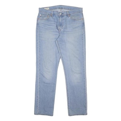 LEVI'S 511 Slim Herren Jeans Blau Skinny Denim Hell W33 L31 Zip Baumwollmischung