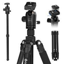 65" Carbon Fiber Tripod,Heavy Duty Tripod with 360  Ball Head, 1/4" Quick Rel...
