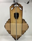 Vintage Wood Made on Earth, Inc. Wall Clock w/ Wing Panels Mirrors Pendulum P&R — photo 2