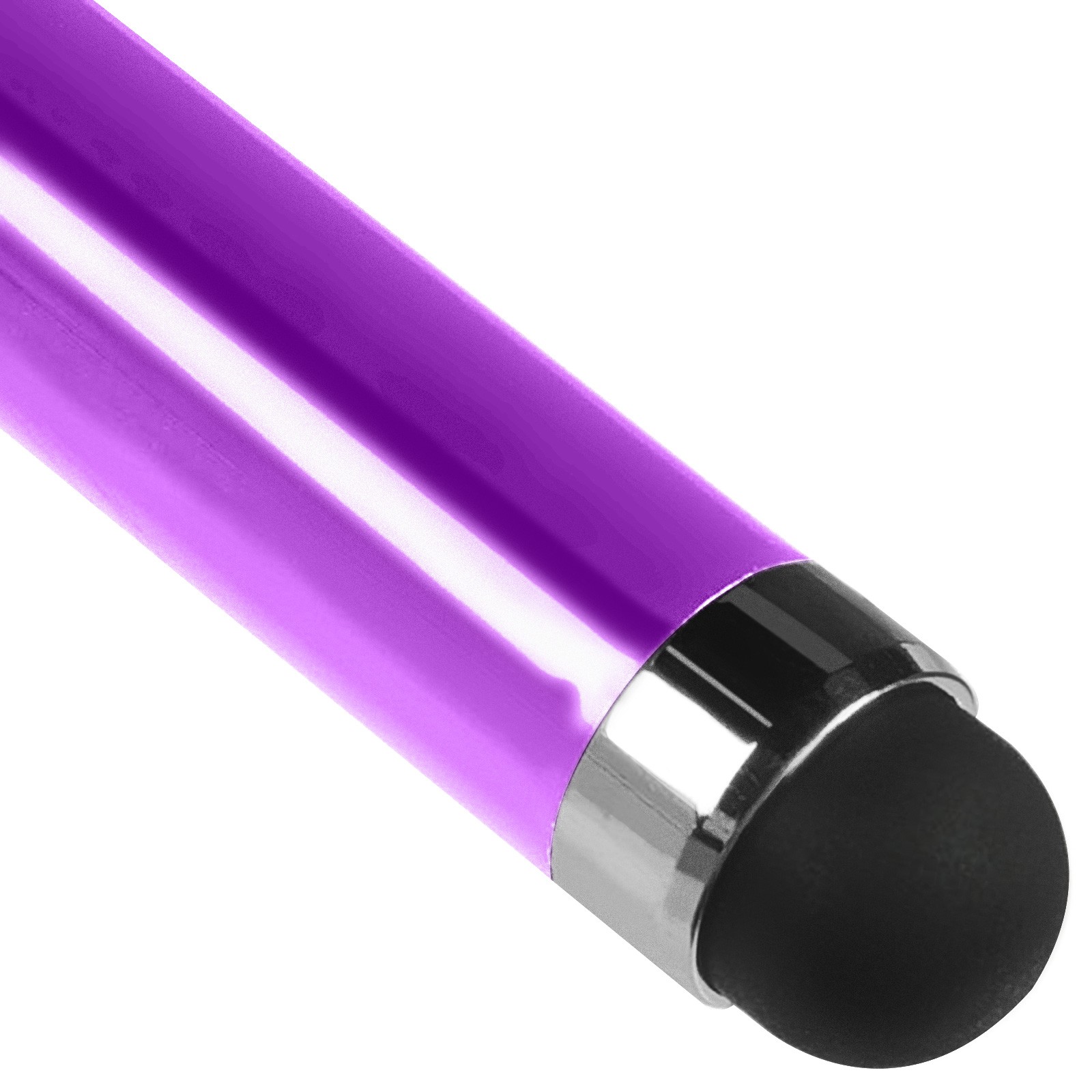 Stylet numérique universel blanc et violet avec pointe rétractable pour écran tactile