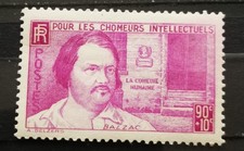 timbre FRANCE  1939  n° 438 - BALZAC  neuf légére trace
