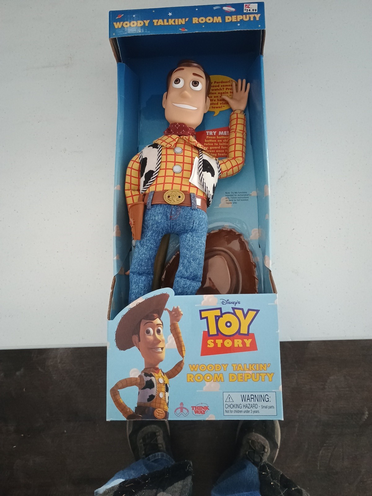 Toy Story Woody Talkin' Room Deputy Doll Figure Disney Pixar 1997 Thinkway NEW