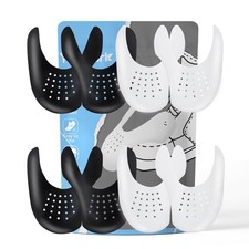 YOLOPARK 4 Pairs Creases Protector for Shoe Men's US Size 7.5-13, Black White