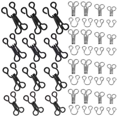50Pcs Durable Metal Bra Connector Buckle Sewing Hooks for Clothing Assorted