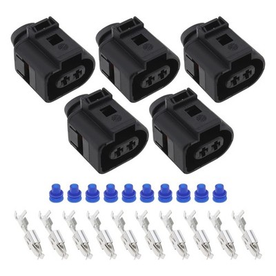 eMagTech 5 Sets Car Headlight Fog Lamp Plug Connector 1J0973722 Compatible... 