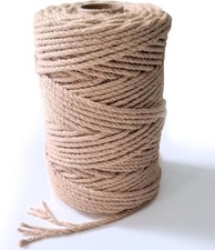 6mm Jute Twine String, 164 Feet 4 Ply Thick Heavy Duty Twine Rope for Crafts,