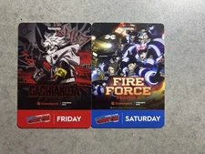 Gachiakuta & Fire Force NYCC 2025 Friday & Saturday Badges USED Lot
