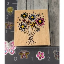 Hero Arts Large Blossom Bouquet Flowers E2839 Rubber Stamp Wood i81