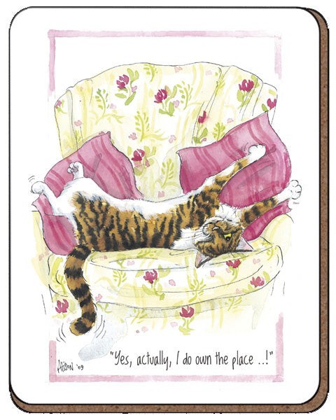 Alisons Animals Cat Coaster - Yes actually - Sale For Our Animal Charity