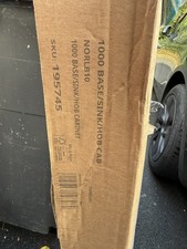 Kitchen 1000mm Base Unit Matt White Carcass Without Doors 