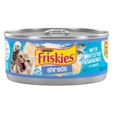 Purina Friskies Whitefish  Sardines Wet Cat Food 24 Cans 5.5 oz